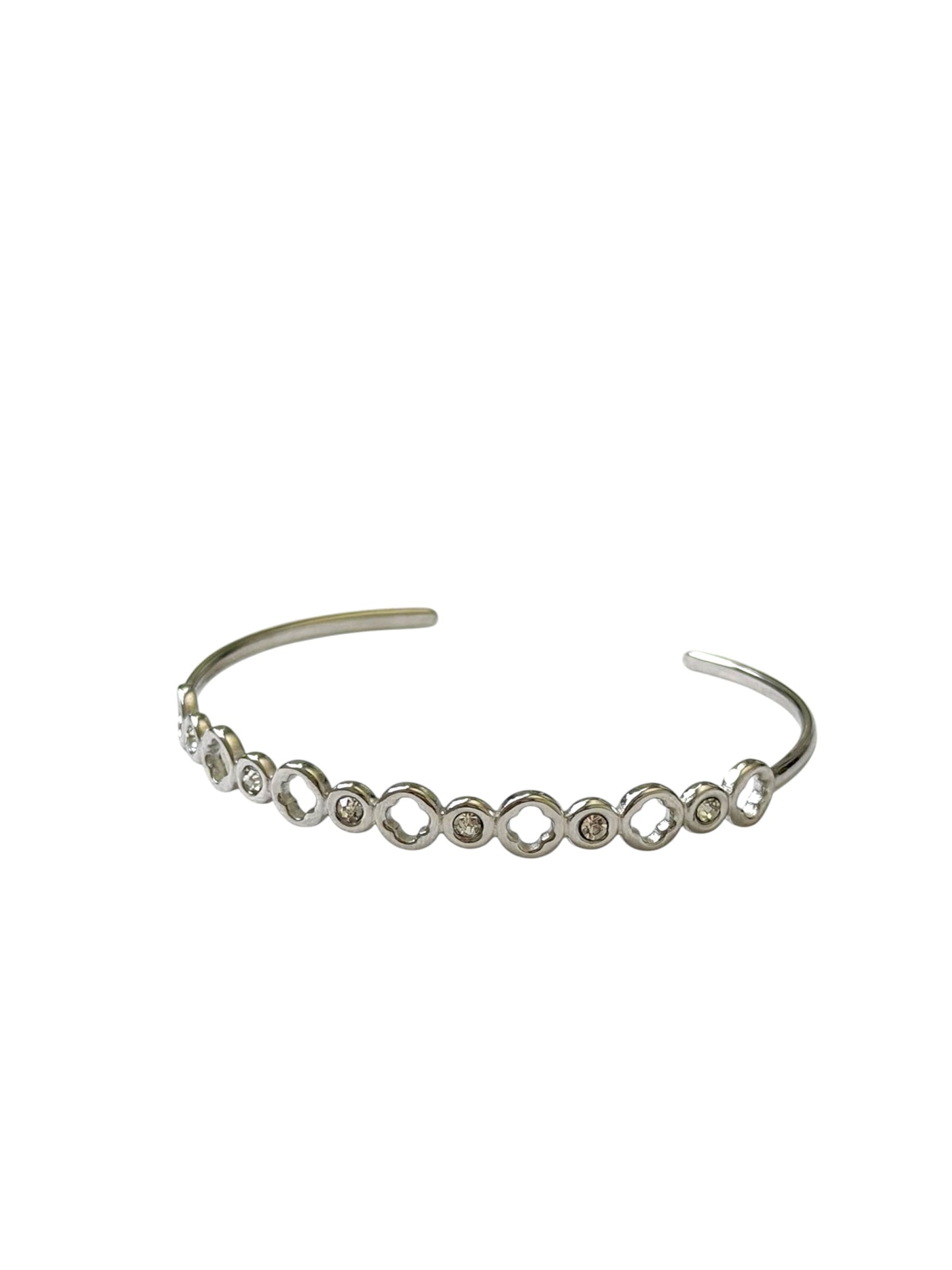 silver clover bangle