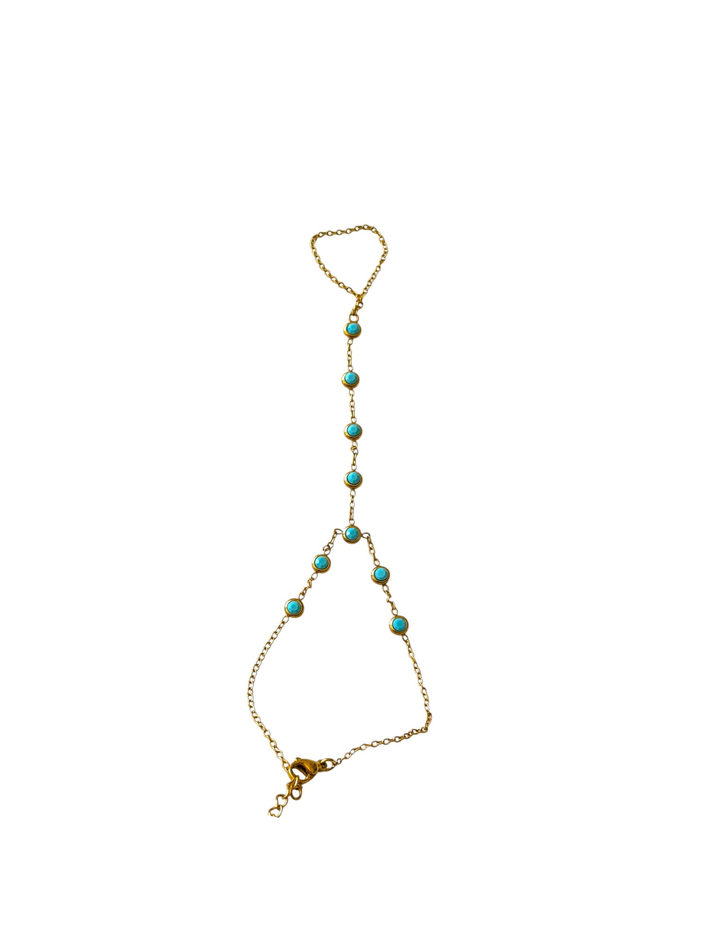 hand chain turquesa